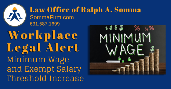 Minimum Wage and Exempt Salary Thresholds Increase